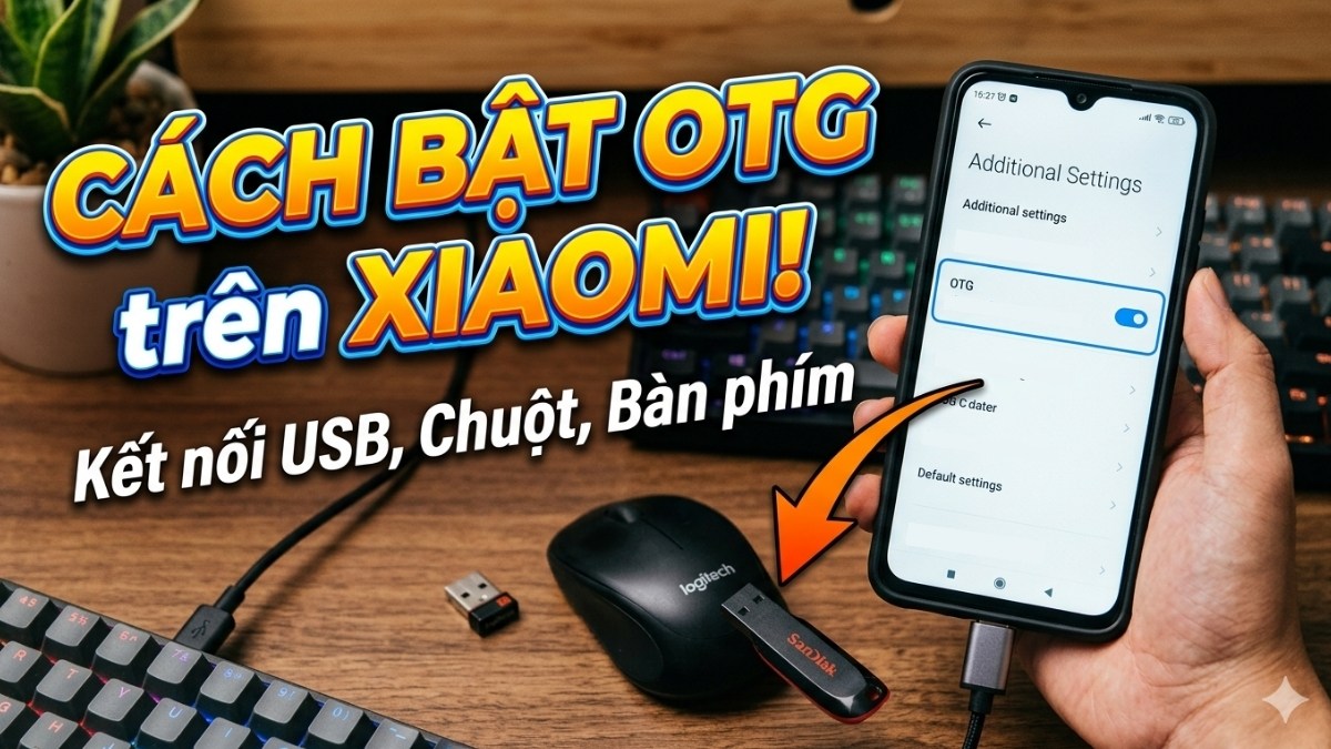 Cách bật OTG trên Xiaomi để kết nối USB, chuột, bàn phím